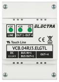 DOZA DERIVATIE VIDEO 4 IESIRI conectori RJ45 conectori RJ45 - VCB.04RJ3.ELGTL